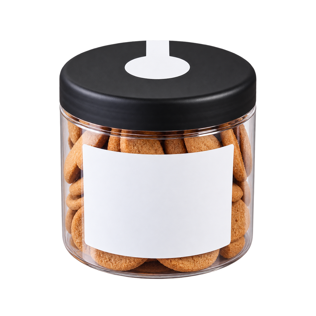 Cookie jar with thank you label for staff and clients