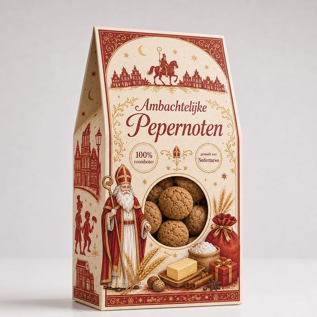 Sinterklaas – Doosje ambachtelijke pepernoten 130 gram