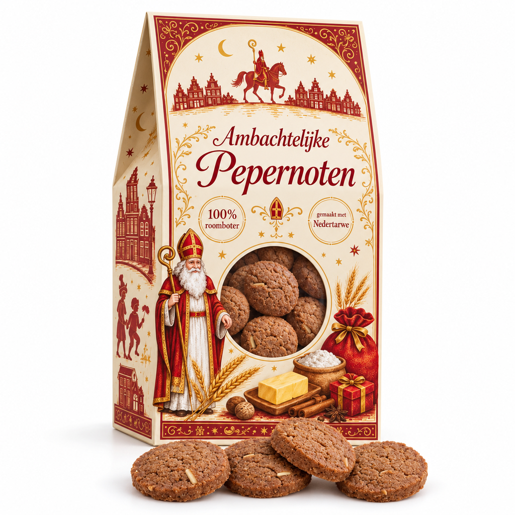 Sinterklaas – Doosje ambachtelijke pepernoten 130 gram